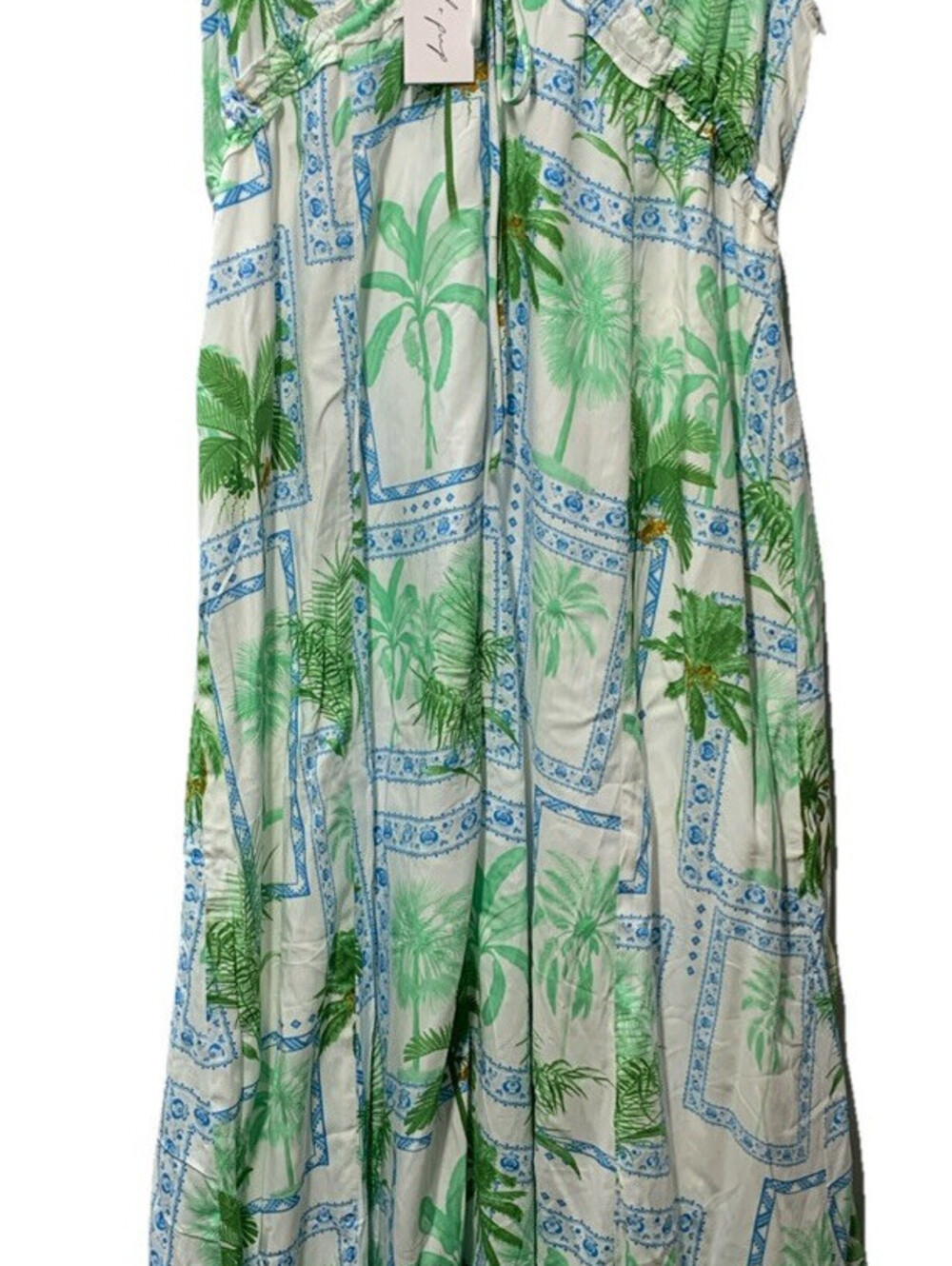 Petal & Pup Women's Rhiannon Maxi Dress Sleeveless Deep V-Neck Front Tie Medium